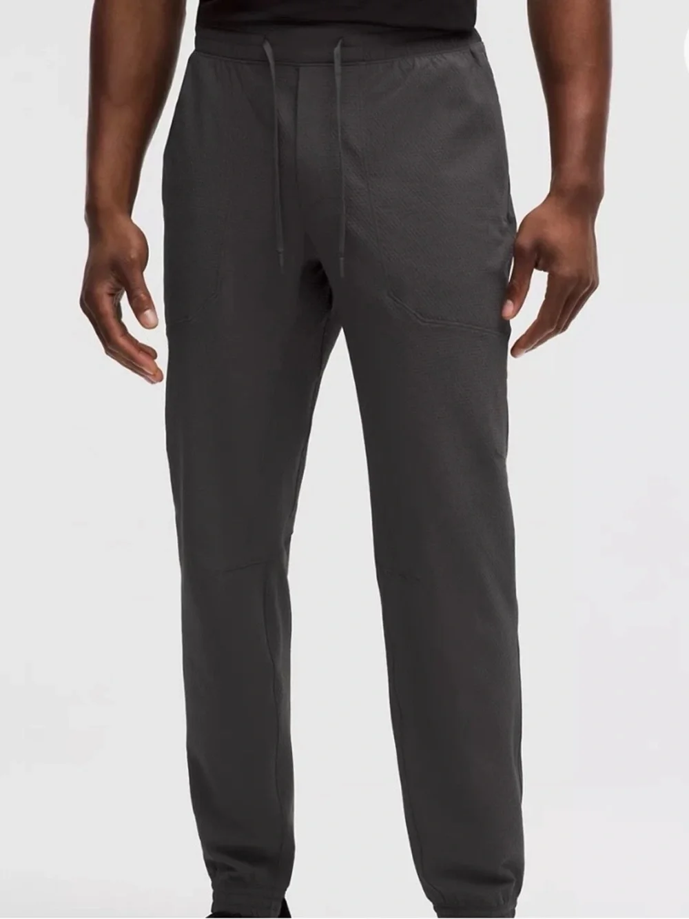Lululemon License to Train Joggers in a textured graphite grey fabric